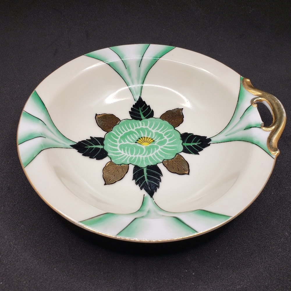 Noritake Morimura Handpainted Bowl With Handle
